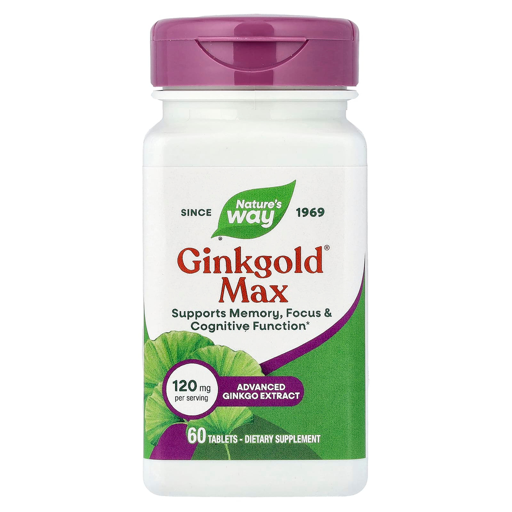 Nature's Way, Ginkgold® Max, 120 мг, 60 таблеток