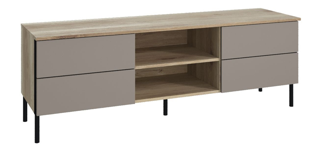 Тумба под телевизор Сиэтл, 4 ящика, бежевый