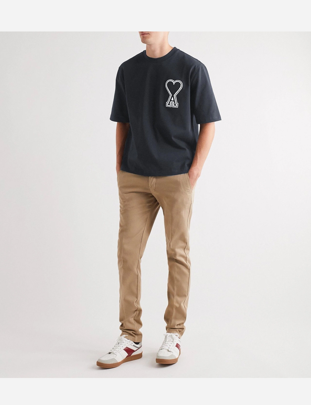Футболка AMI PARIS Cotton Oversize T-Shirt "Black"