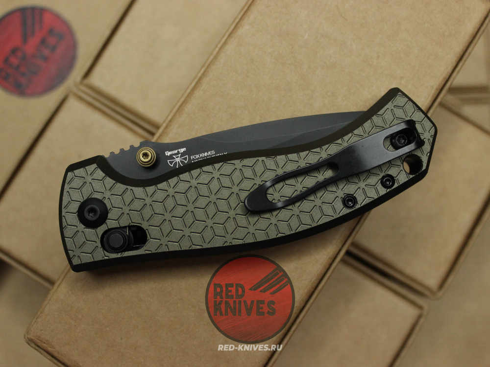 Нож FOX Knives FX-560 ANZU А+++ - рукоять хаки, клинок черный