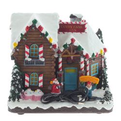 GAEM Фигурка декоративная "Рождество" (4 мелодии, подсвет, движ, 3xAA н/п, +USB), L23 W16,5 H21 см