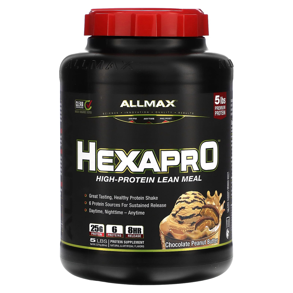 ALLMAX, Hexapro™, высокопротеиновая нежирная мука, шоколад и арахисовое масло, 2,27 кг (5 фунтов)