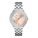 Часы Boccadamo Diva Silver Beige DV003 BR/S с минеральным стеклом, кристаллами Swarovski