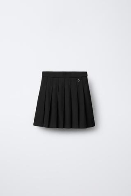 ZARA ЮБКА В СКЛАДКУ, ЧЕРНЫЙ