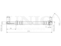 Шланг тормозной UNIO BRH-10031