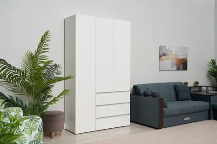 Шкаф 3-х створчатый Ирма белый