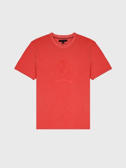Футболка Tommy Hilfiger Laurel Leaf Logo Garment- Dyed Coral