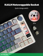 Клавиатура Royal Kludge RK-M75 K Silver switch/Taro milk
