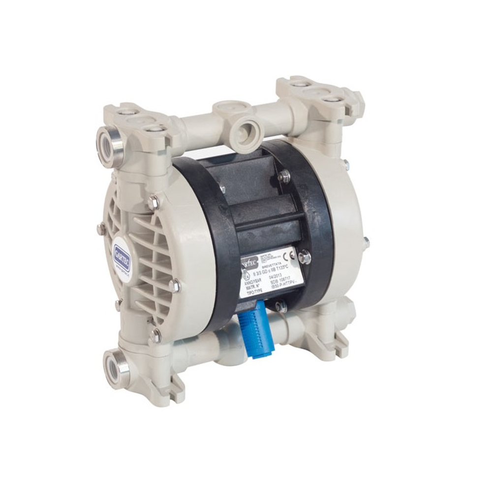 Пневматический насос мембранного типа, пластиковаый, 1:1, 1/2", 53 л/мин., GARTEC (Италия)