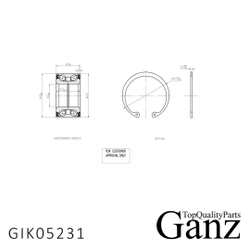 Подшипник ступицы передний SKODA Felicia/VW Caddy I 96-00 GANZ GIK05231