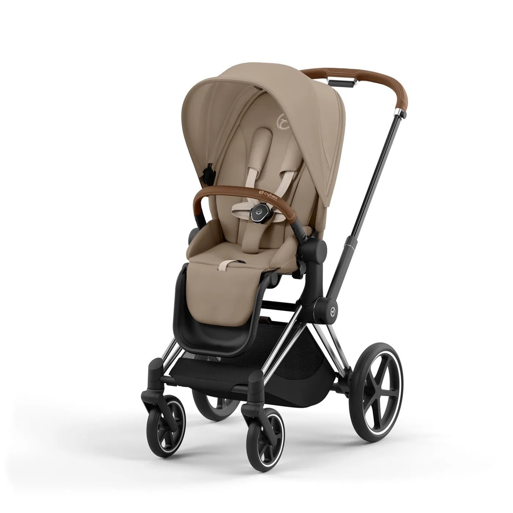 Коляска Cybex Priam IV 3 в 1 цвет Cozy Beige на шасси Chrome Brown