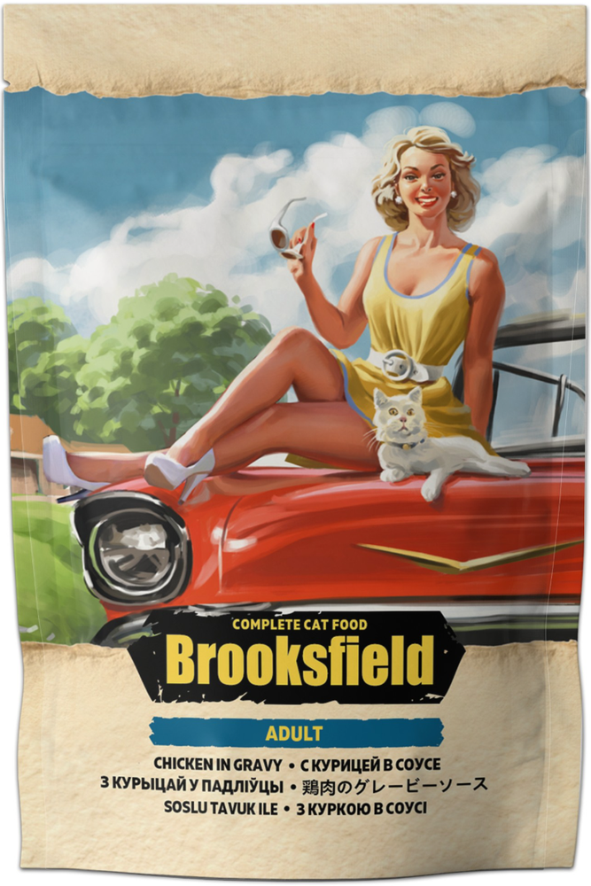 BROOKSFIELD Adult Cat с Курицей в соусе 85г.*22шт.