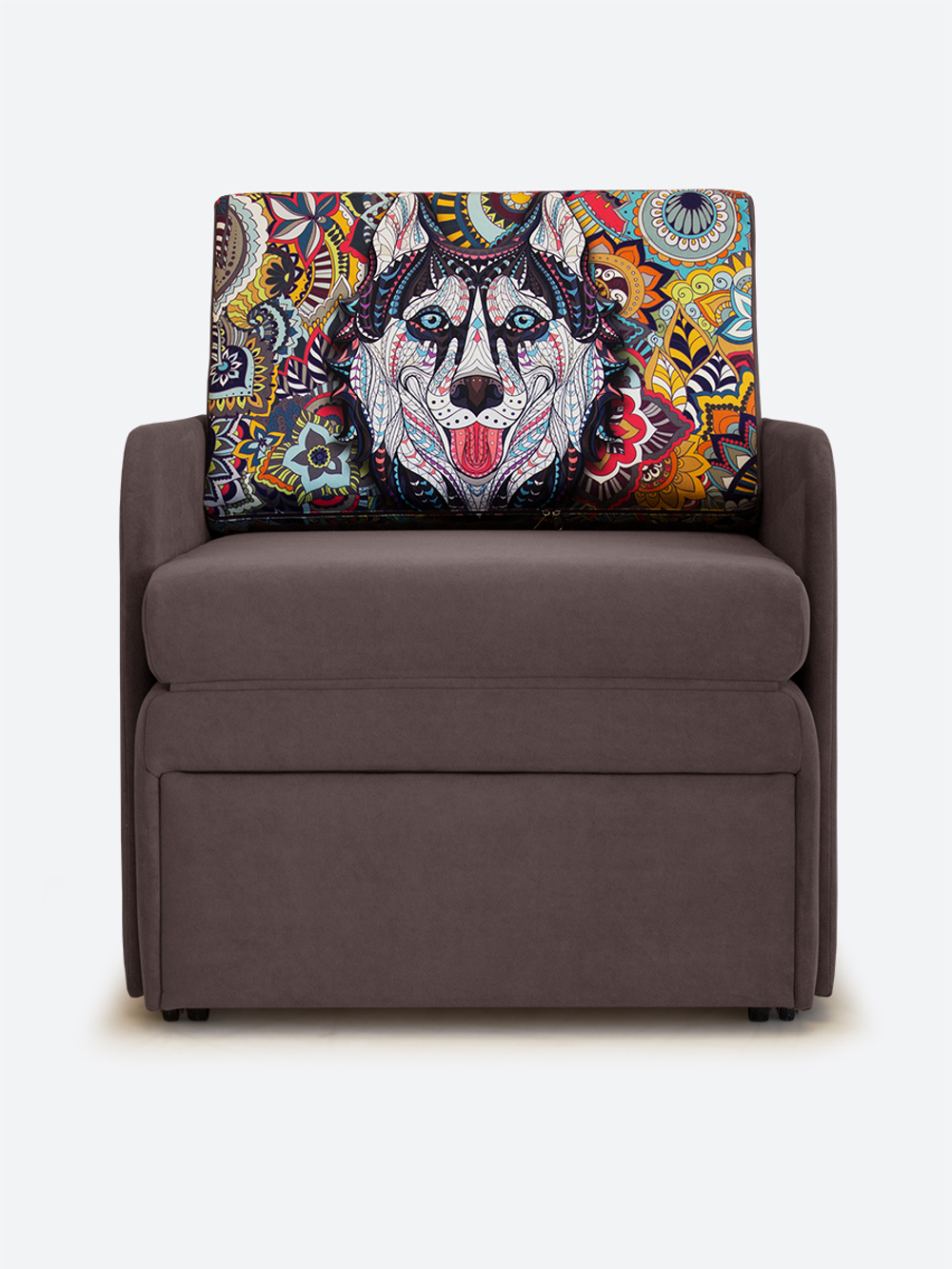 Кресло-кровать "Миник" с подлокотниками, купон Хаски