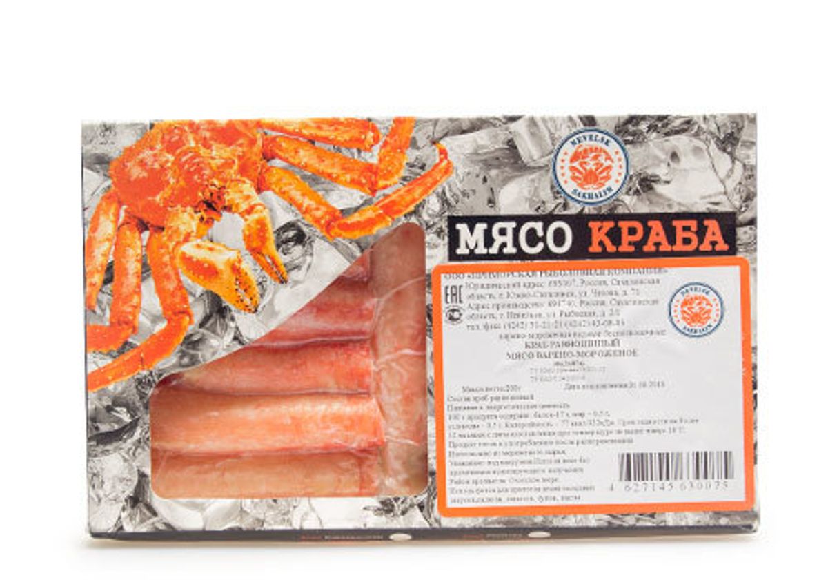 Мясо краба фаланги "Nevelsk Sakhalin", 200г