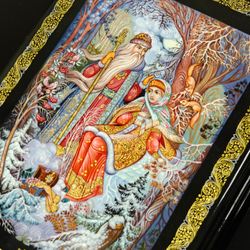 Шкатулка с росписью Холуй "Морозко"