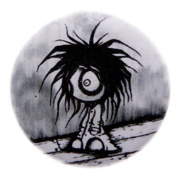 Значок Девочка растрёпа 36 мм