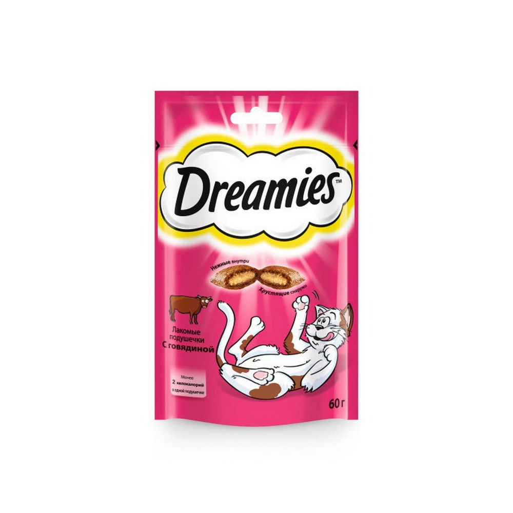 Dreamies лакомые подушечки говядина 60 г