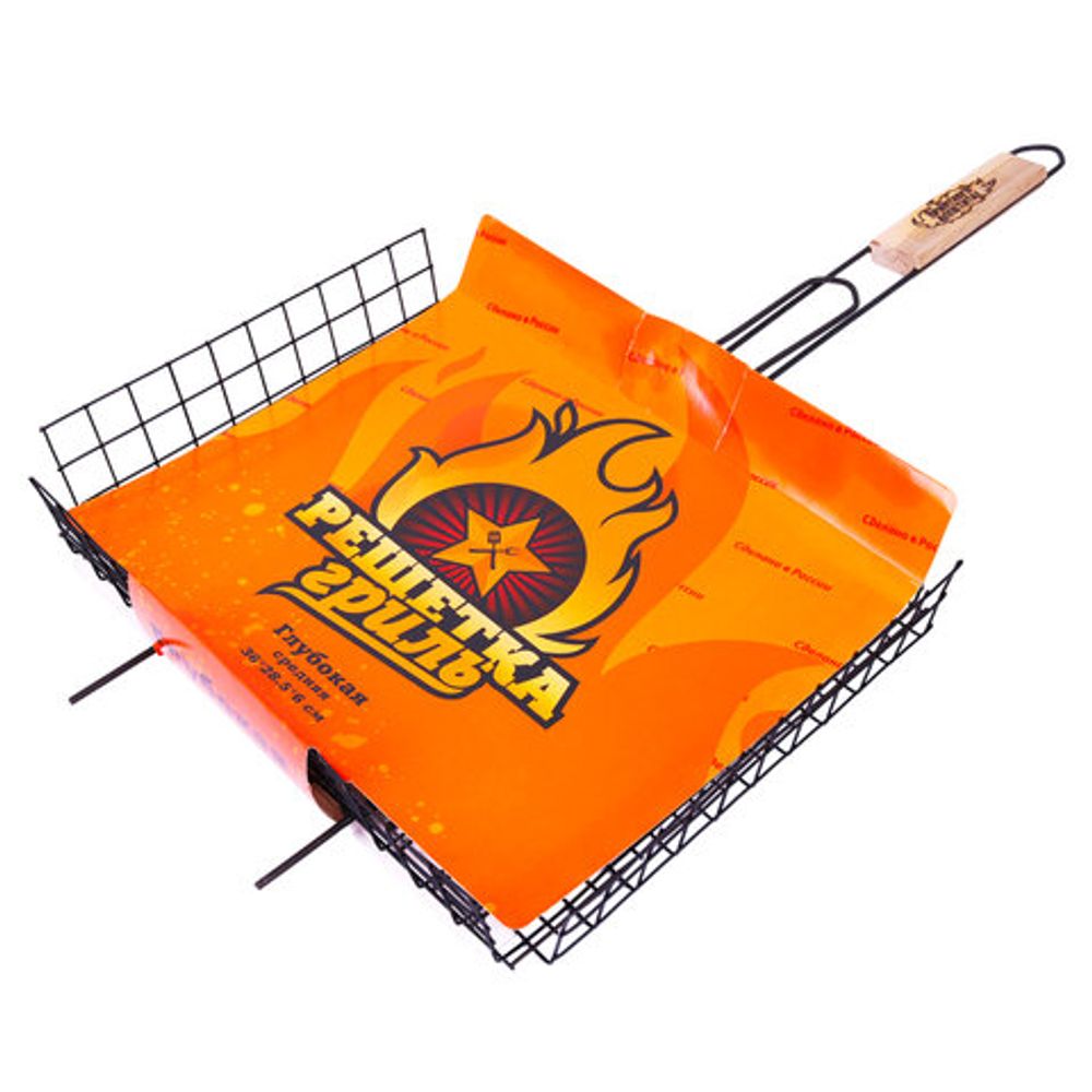 Решетка-гриль ГЛУБОКАЯ универсальная, размер 360х285 мм, глубина 60 мм, оксидированное покрытие, 101406, 701745