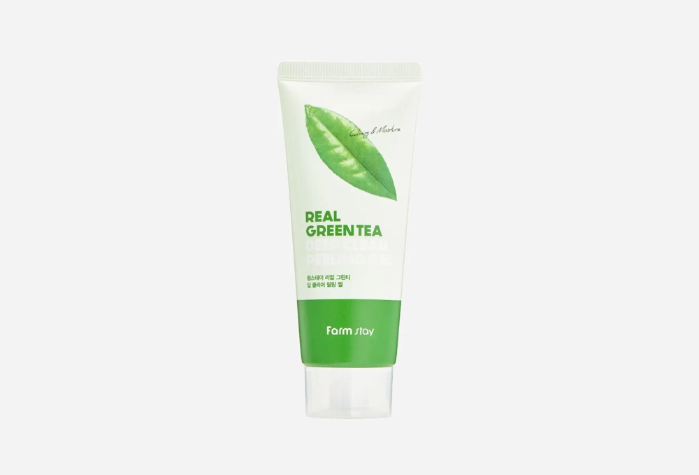 Farmstay Пилинг-гель с экстрактом зеленого чая real green tea deep clear peeling gel, 100 мл