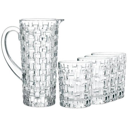 BOSSA NOVA - Набор 5 предметов графин + 4 стакана для виски стекло (set 5 pcs)