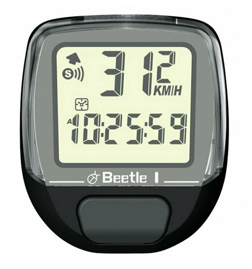 Велокомпьютер "Beetle-1", 5 функций (черный)