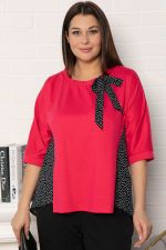 Блуза Федерика (малиново-черная) Б14990-18М LT Collection