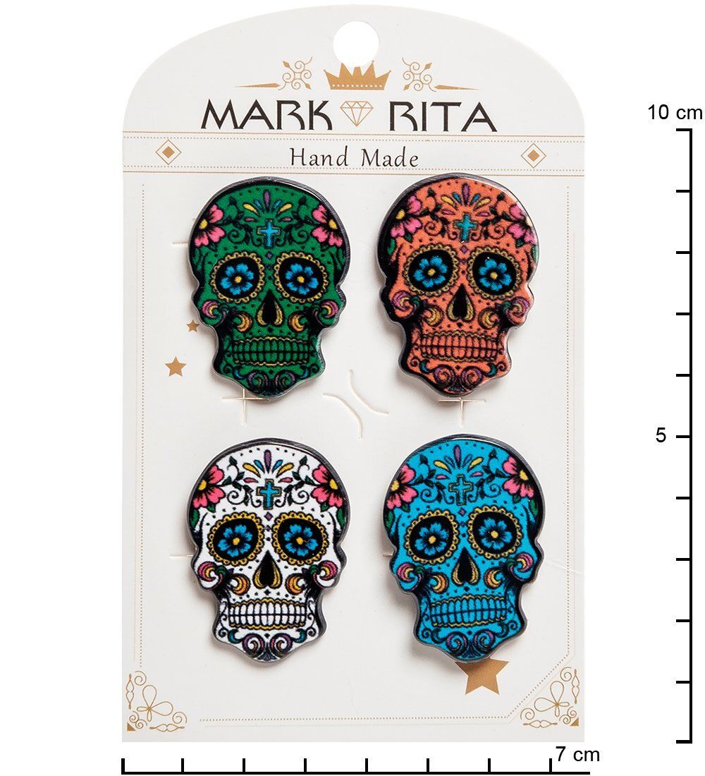 MR- 79 Н-р брошей с цанговым зажимом бабочка «Череп» Mark Rita