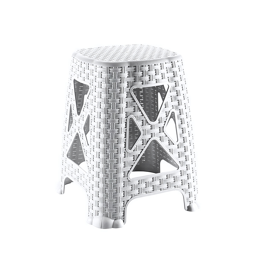 Табурет плетённый белый