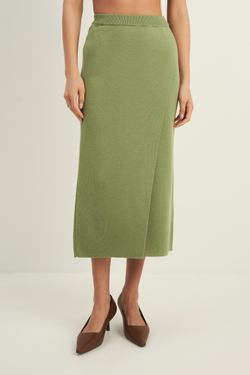 Юбка на запах, зелёный