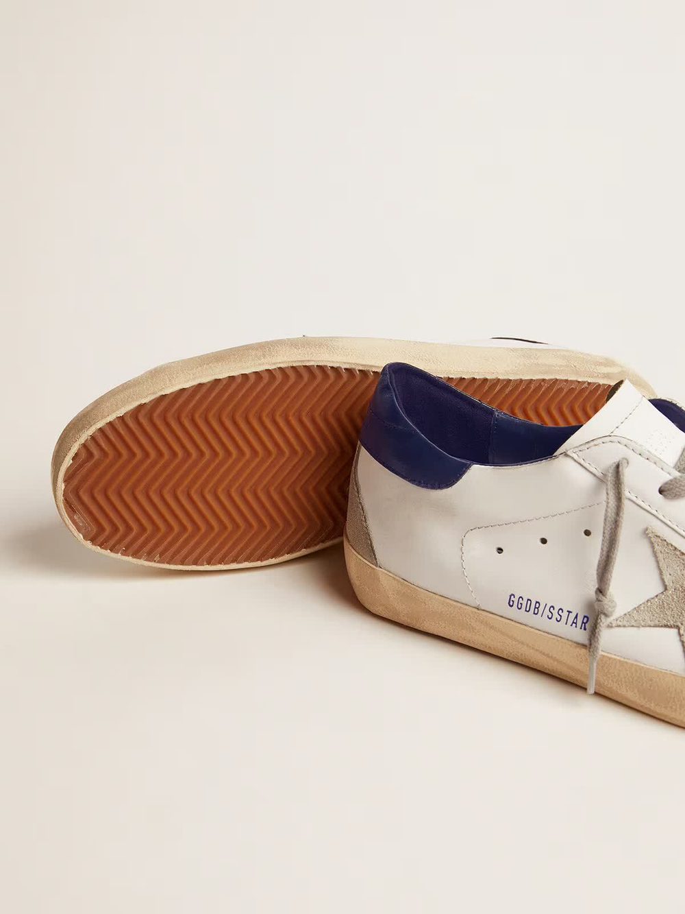 Super Star with suede star and blue heel tab