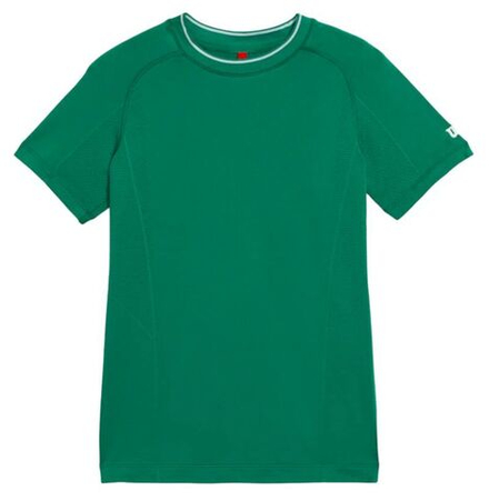 Футболка для мальчика теннисная Wilson Kids Team Seamless Crew - зеленый