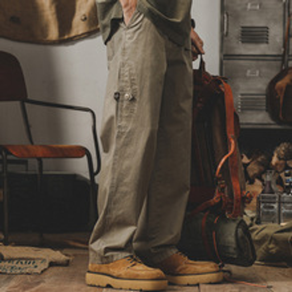 Мужские рабочие брюки Jerryeno в американском стиле, весенне-осенние свободные модные брендовые мужские повседневные брюки, осенние широкие прямые брюки для мужчин.