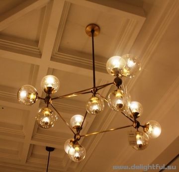 replica Modo Chandelier by ROLL and HILL ( 10 globes + gold  )