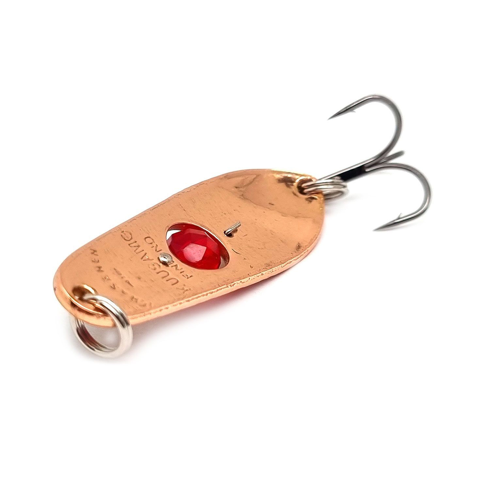 Блесна колеблющаяся Kuusamo Rasanen 50/14 (бусинка) BL/GR/G/O-C, UV