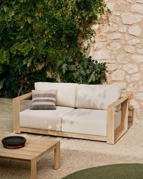 Диван Ambra 2-местный уличный из акации со светлой отделкой 174 см La Forma Испания