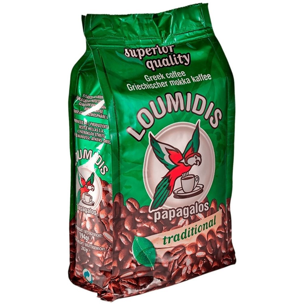 Кофе молотый Loumidis Papagalos 194 г
