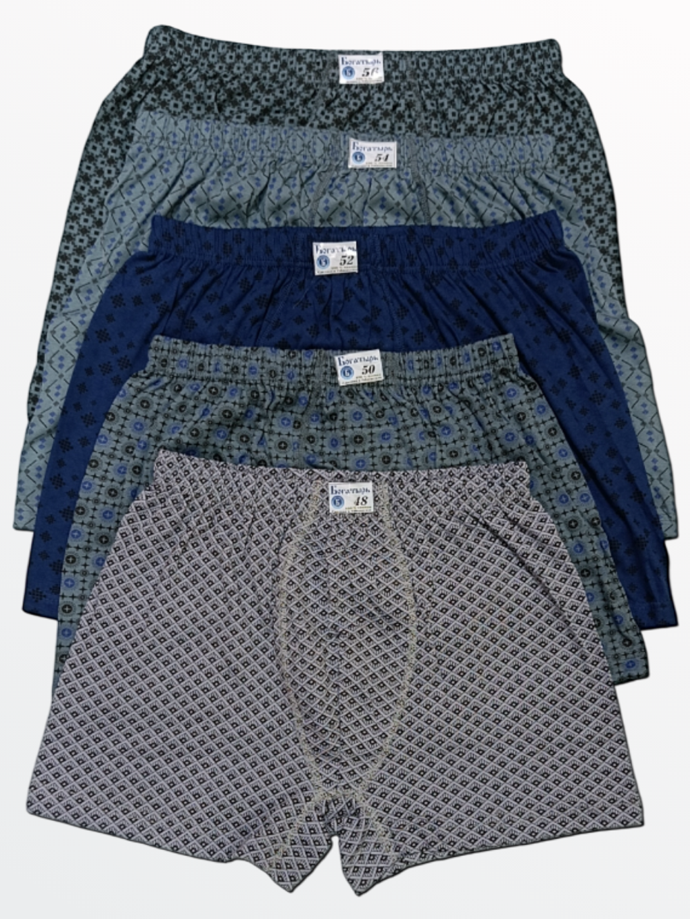 Трусы мужские Богатырь со вставкой кулирка набивка (56)