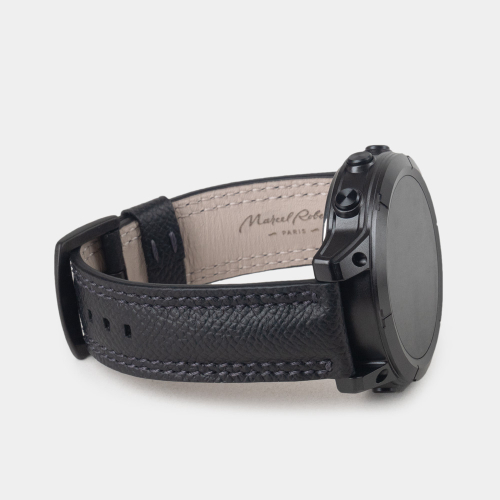 Ремешок для часов Garmin 43 mm классический из кожи теленка, черного цвета