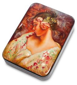 ШК-35/17 Шкатулка «Девушка с цветком» исп. Зимин А.