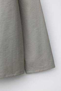 ZARA КУРТКА-РУБАШКА С КАРМАНОМ, СЕРЫЙ/КОРИЧНЕВЫЙ