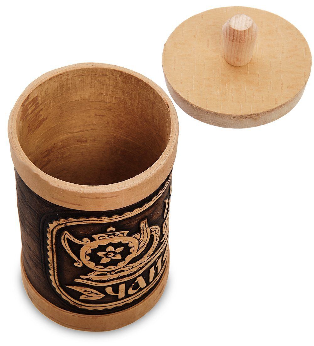 Народные промыслы BST-336/ 2 Туесок «Чай» ср. (береста)