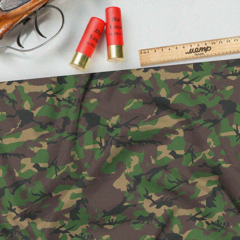 Ткань таффета серо-зеленый милитари