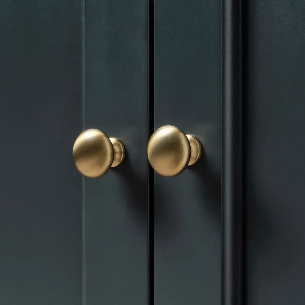 Шкаф со стеклянными дверцами - IKEA LOMMARP/ ЛОММАРП ИКЕА, 86x199 см, темно-сине-зеленый