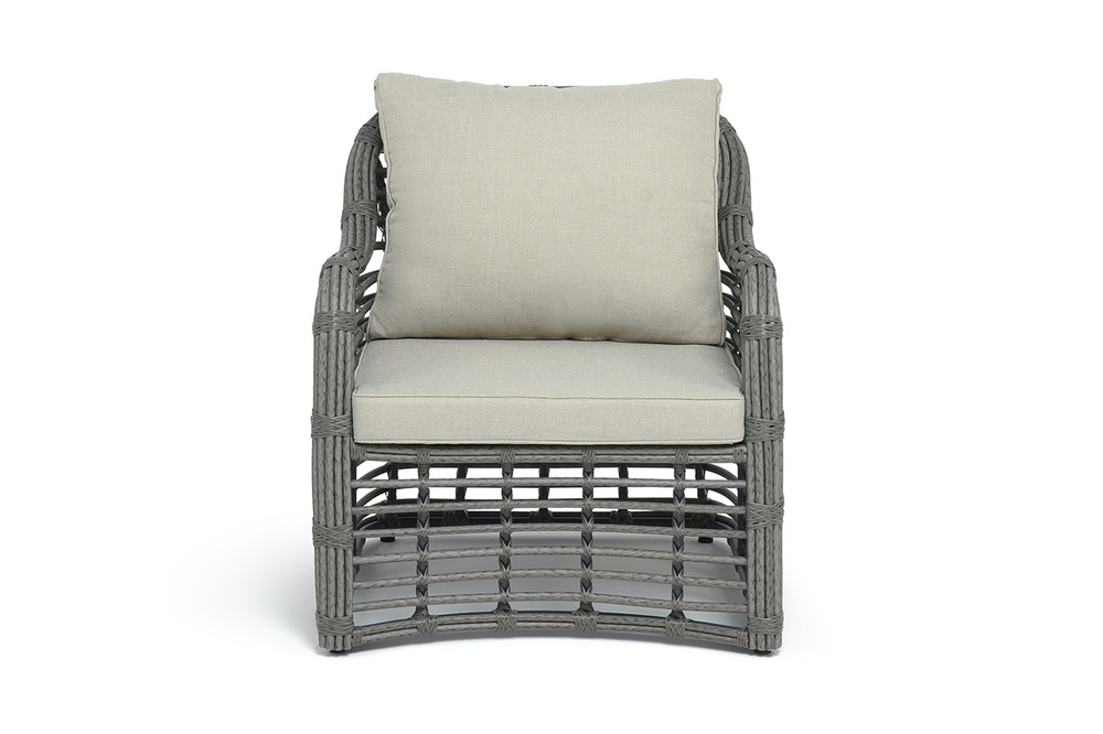 "Ницца" кресло из искусственного ротанга, цвет серый
