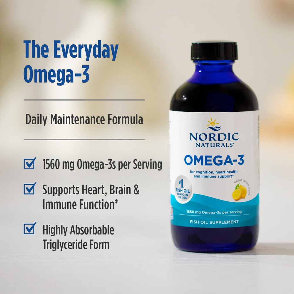 Nordic Naturals, Омега-3 со вкусом лимона, 1,560 мг, 473 мл (16 жидк. унций)