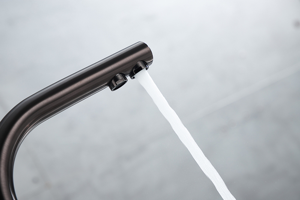 СМЕСИТЕЛЬ ДЛЯ КУХНИ ESSEN 213011-GM ВОРОН.СТАЛЬ