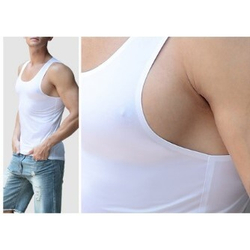 Мужская майка бесшовная белая Cockon T-Shirt White w901