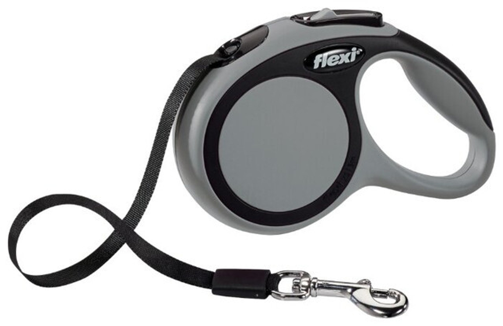 FLEXI поводок-рулетка Comfort XS 3m лента, серая, 13х3,1х8,2см