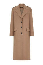 Пальто прямое, Бежевый