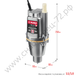 ЗУБР Родничок-Н, 40 м, вибрационный насос с нижним забором (НВН-40)